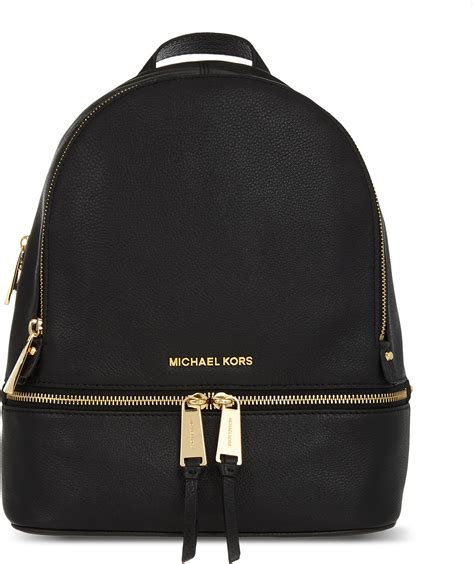 michael kors black backpacks|Michael Kors black leather backpack.